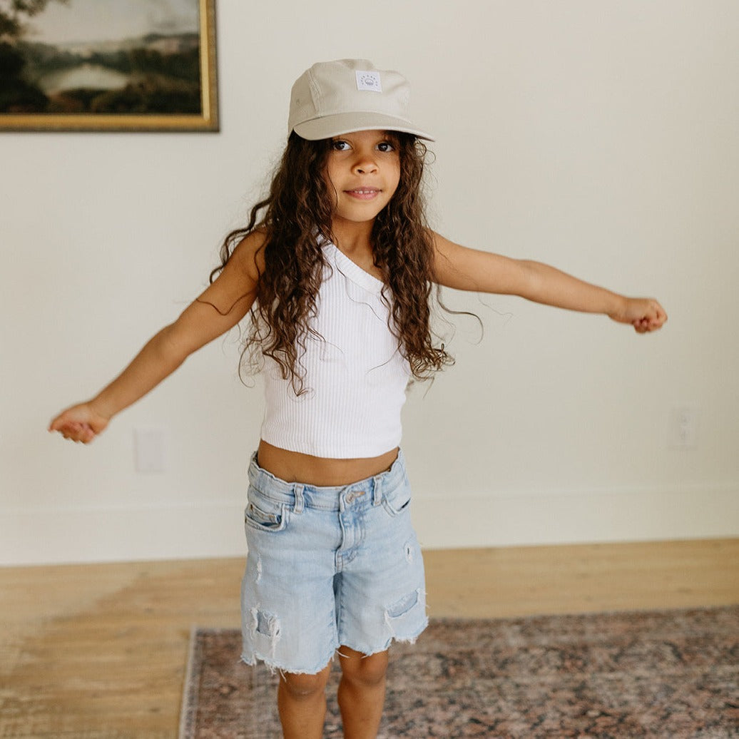 Organic Cotton Hat with Original Icon in Dune | Kids