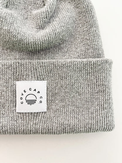 Recycled Cotton Beanie in Grey | Kids