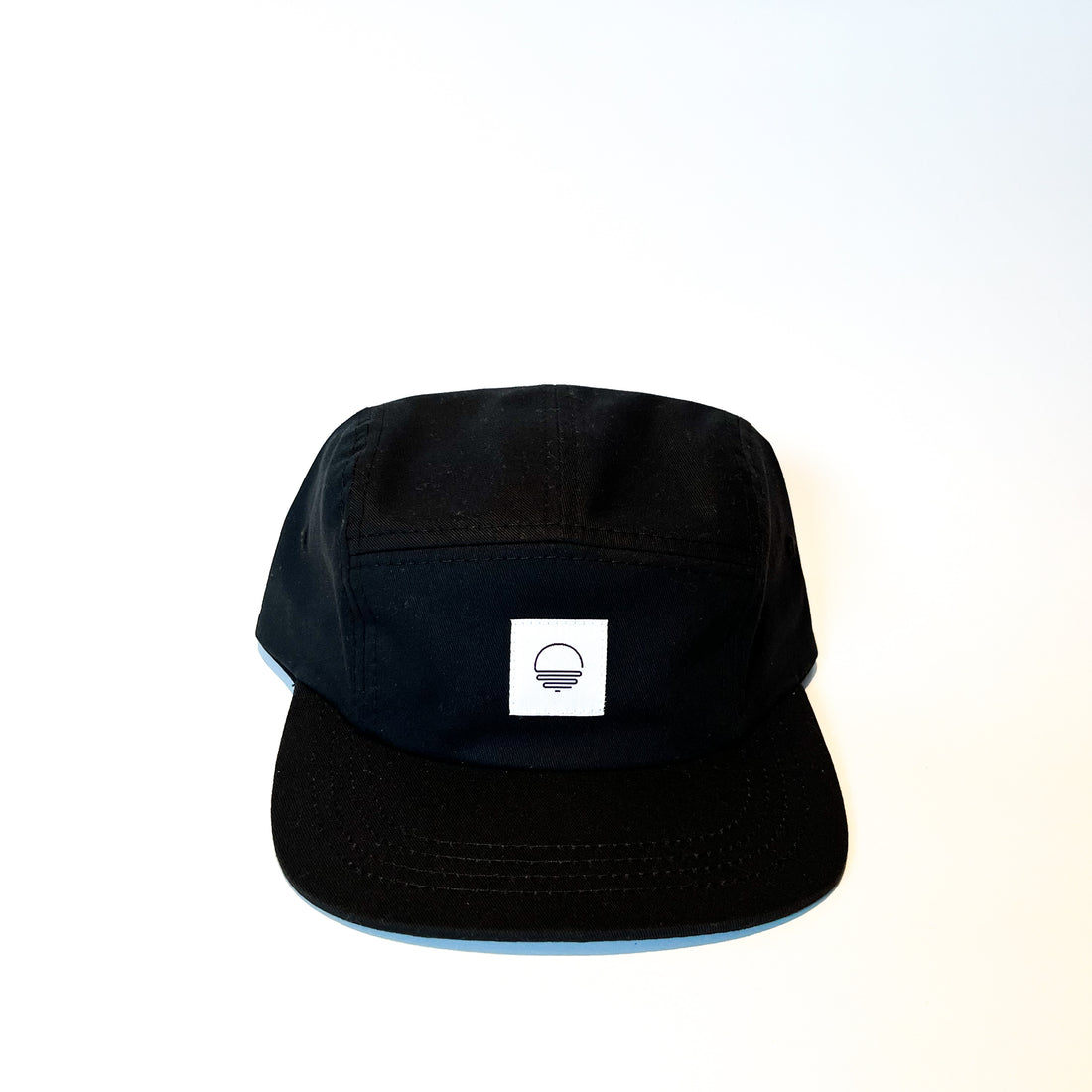 Organic Cotton Hat with Minimalist Icon in Raven | Adult