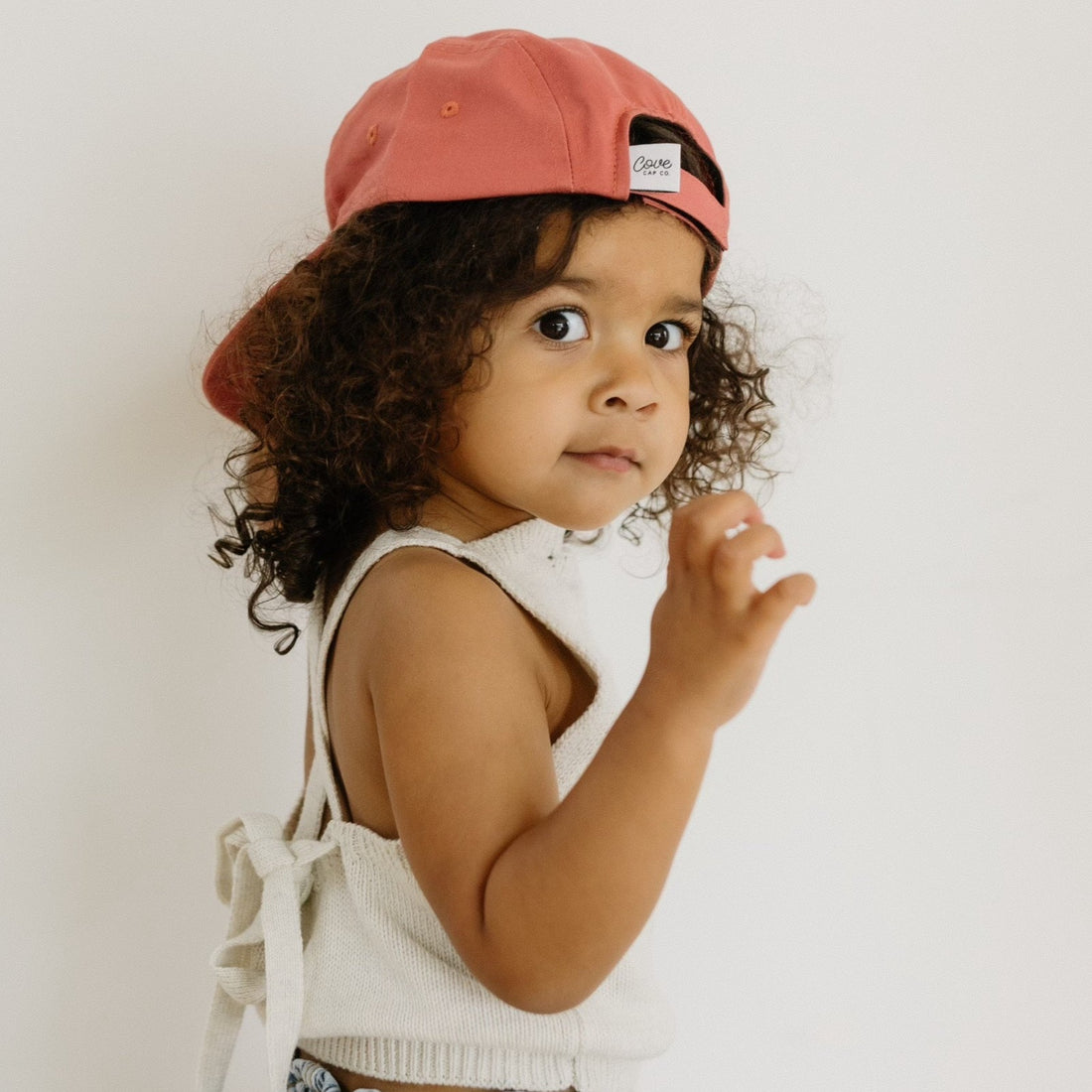 Organic Cotton Hat with Minimalist Icon in Sienna | Kids