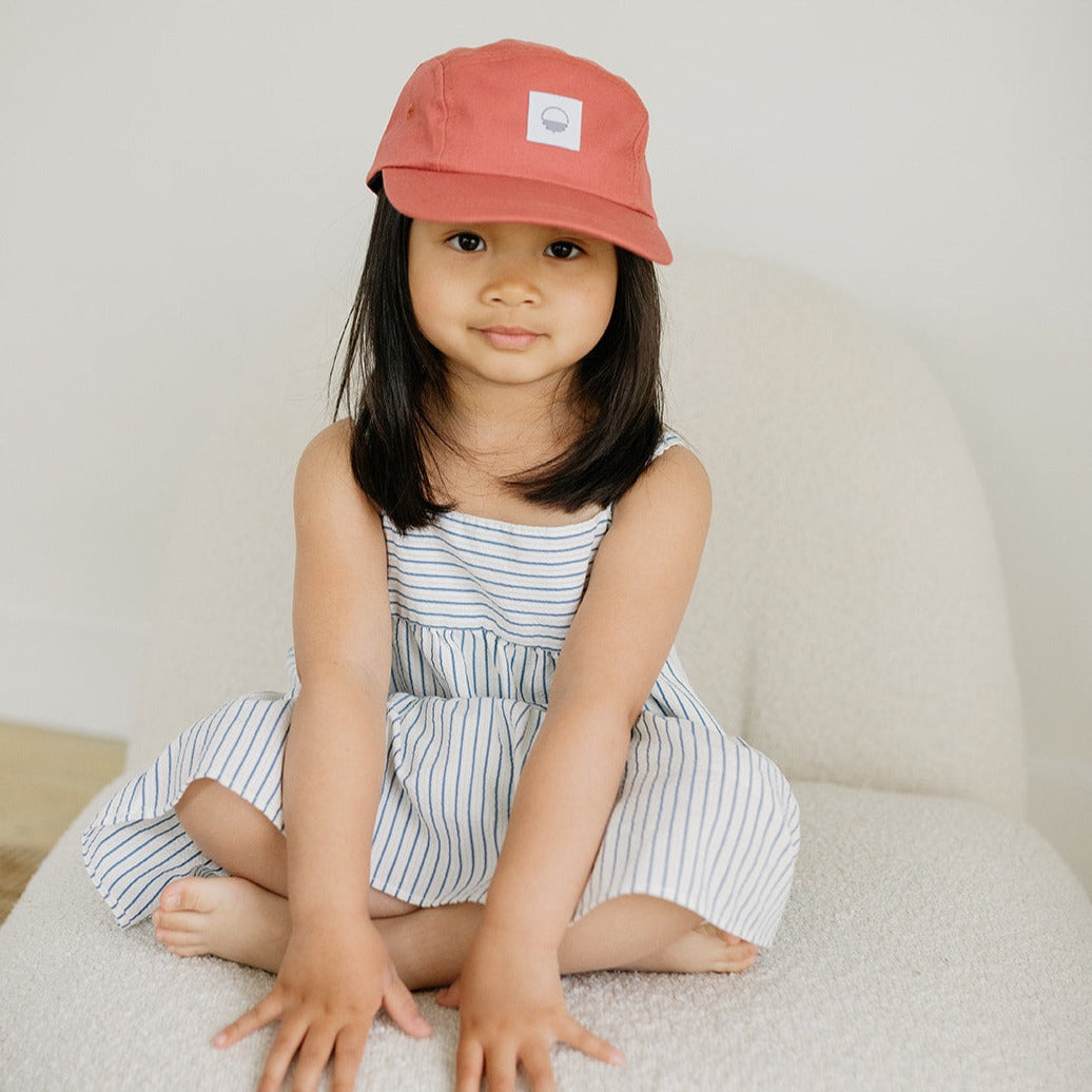Organic Cotton Hat with Minimalist Icon in Sienna | Toddler