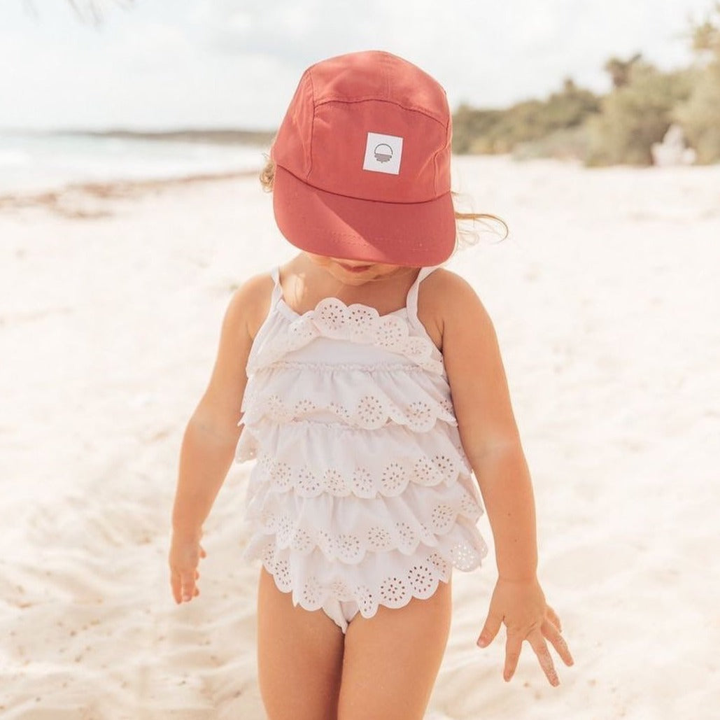 Organic Cotton Hat with Minimalist Icon in Sienna | Toddler