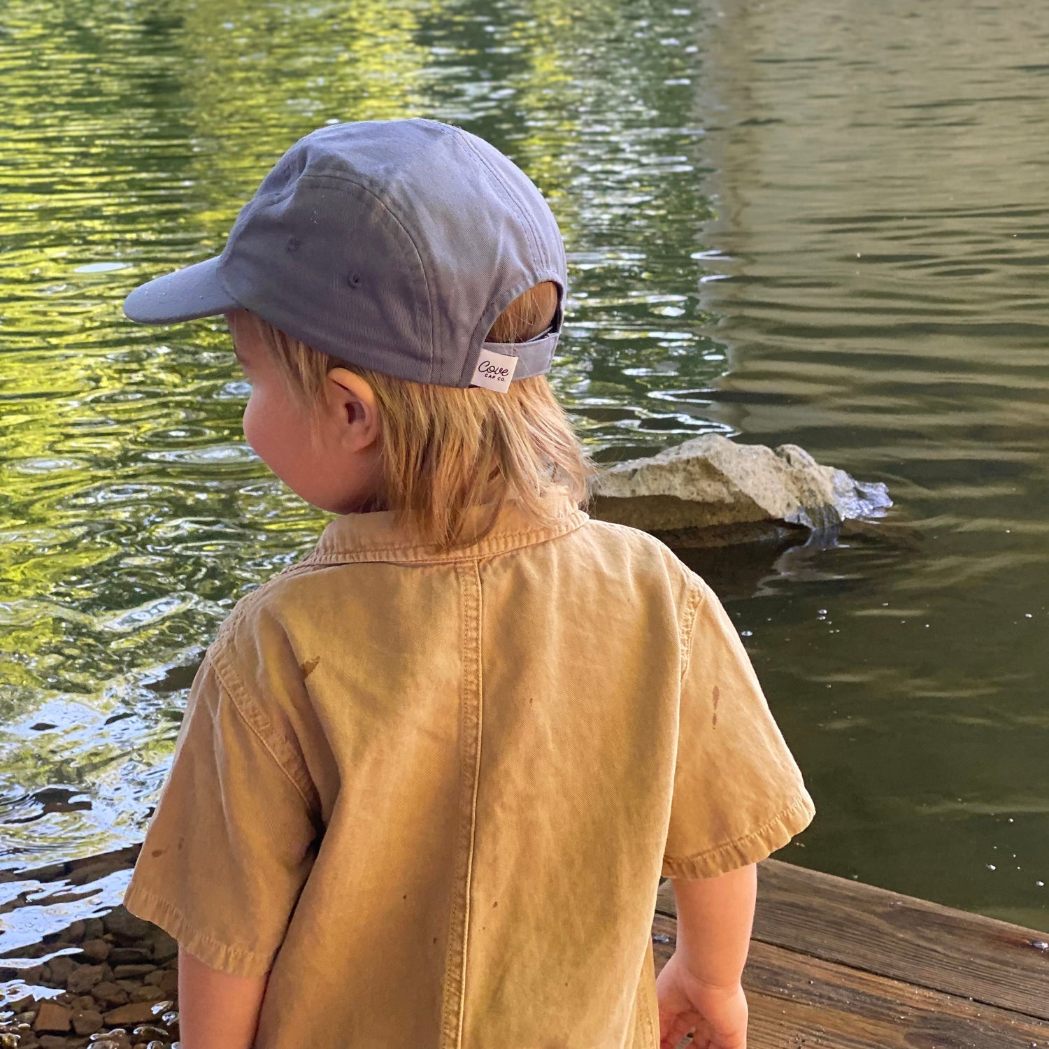 Organic Cotton Hat with Original Icon in River | Toddler